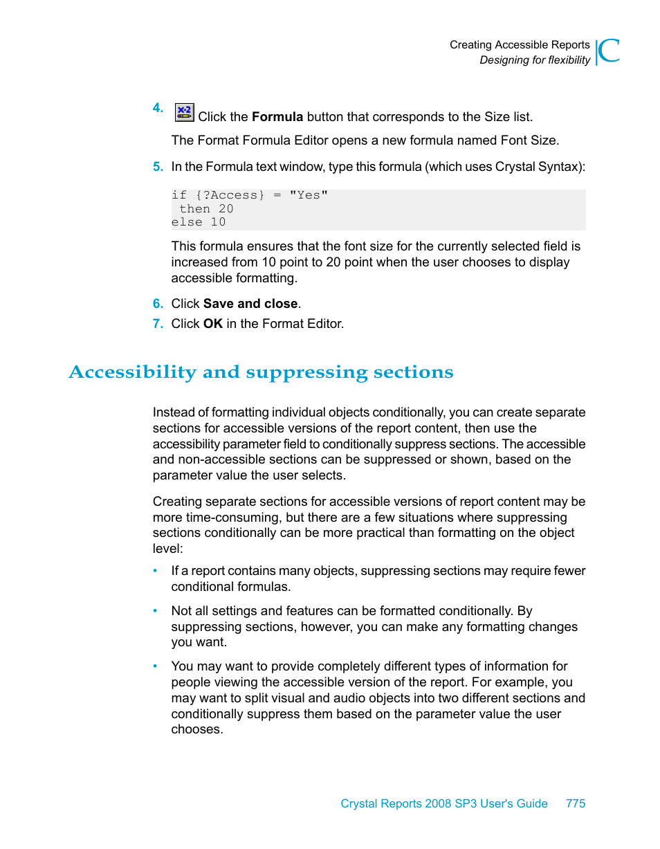 Accessibility and suppressing sections | HP Intelligent Management Center Standard Software Platform User Manual | Page 775 / 814