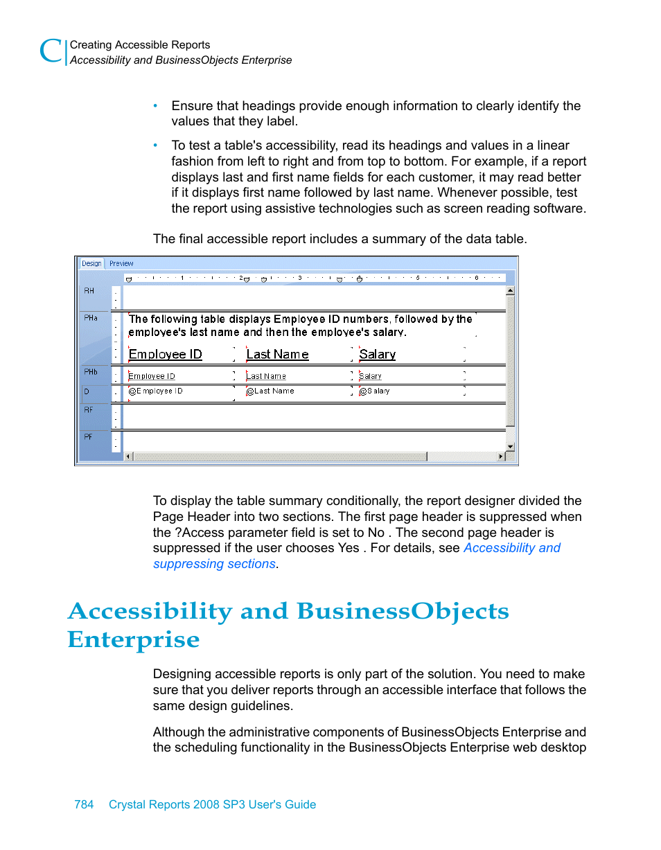 Accessibility and businessobjects enterprise | HP Intelligent Management Center Standard Software Platform User Manual | Page 784 / 814