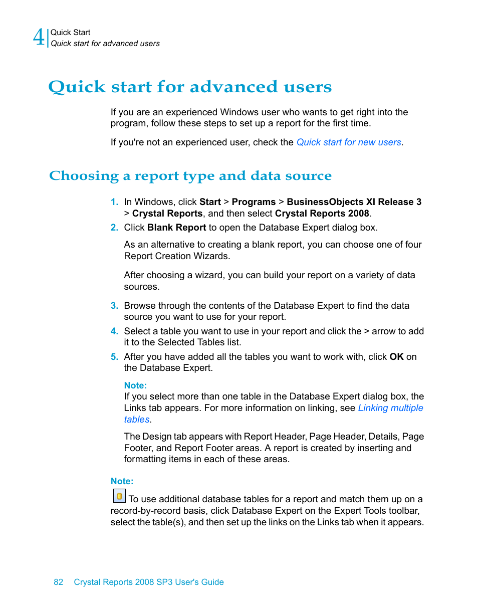 Quick start for advanced users, Choosing a report type and data source, Quick start | For advanced users, Especially | HP Intelligent Management Center Standard Software Platform User Manual | Page 82 / 814