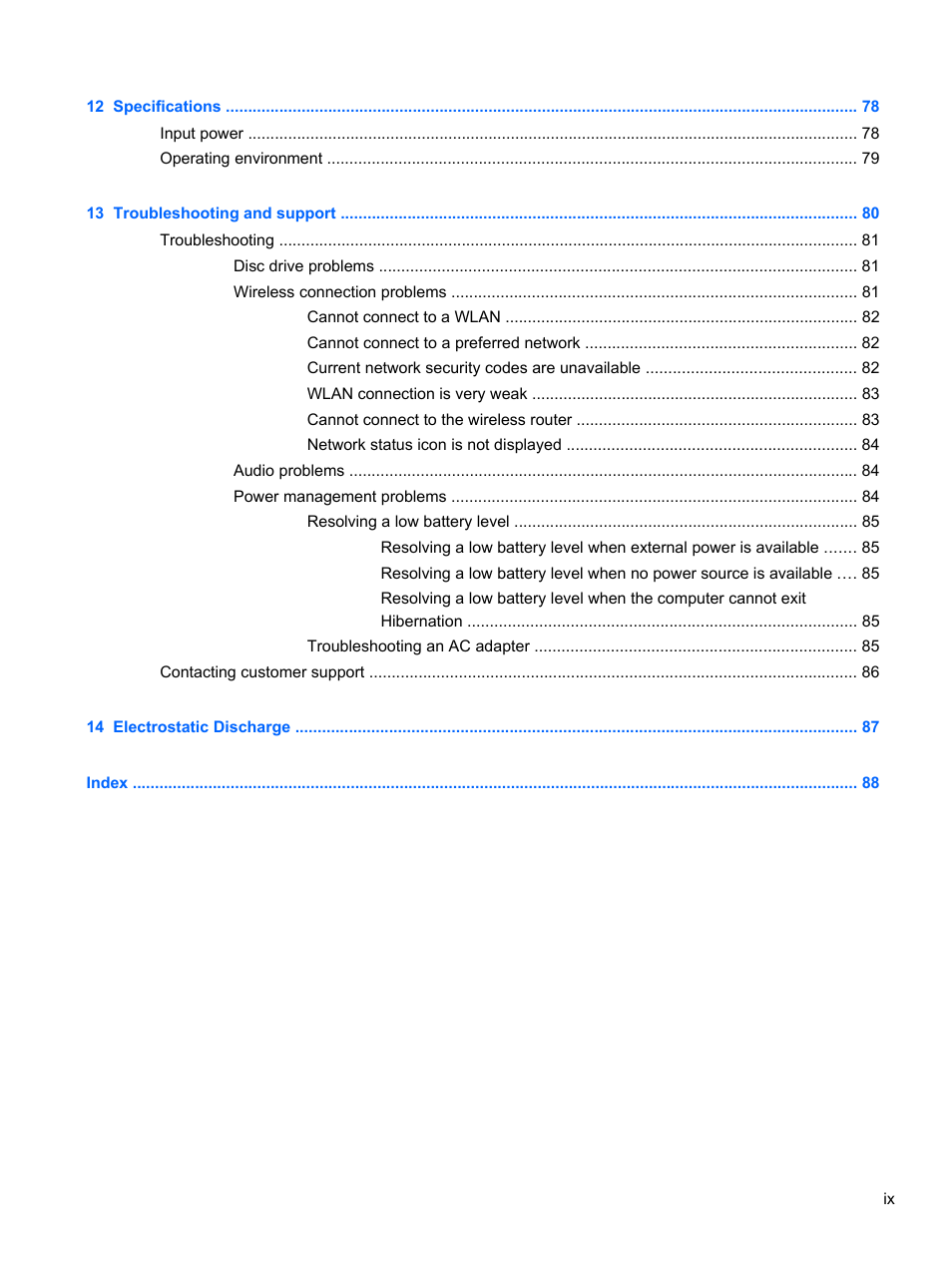 HP Pavilion g4-2149se Notebook PC User Manual | Page 9 / 100
