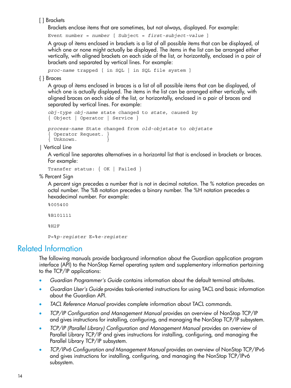 Related information | HP Integrity NonStop H-Series User Manual | Page 14 / 200