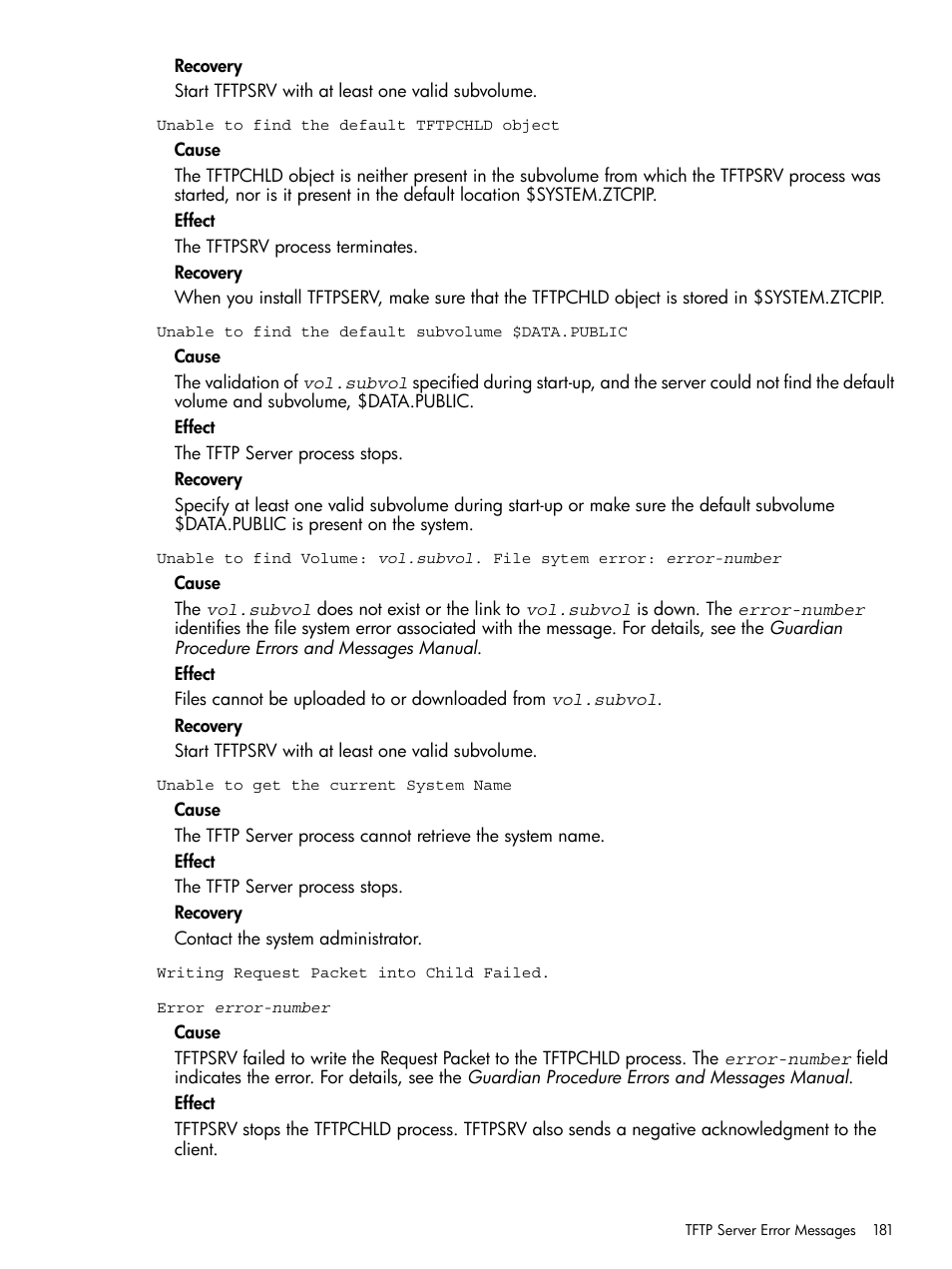 HP Integrity NonStop H-Series User Manual | Page 181 / 200
