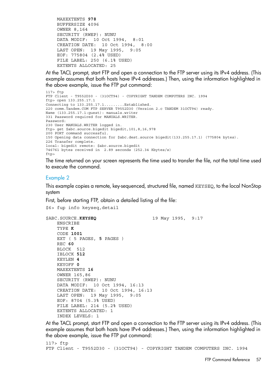Example 2 | HP Integrity NonStop H-Series User Manual | Page 57 / 200