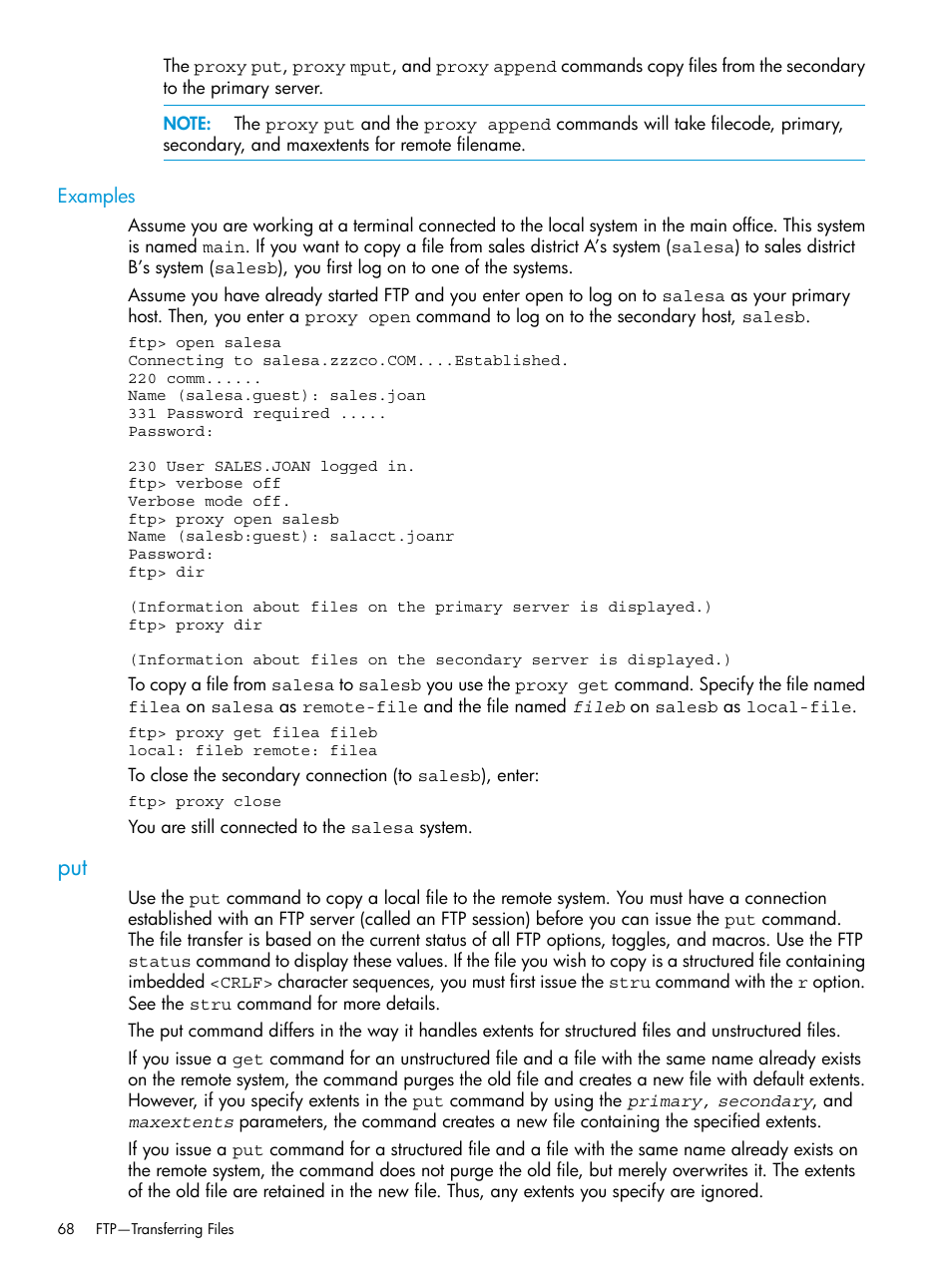 Examples | HP Integrity NonStop H-Series User Manual | Page 68 / 200