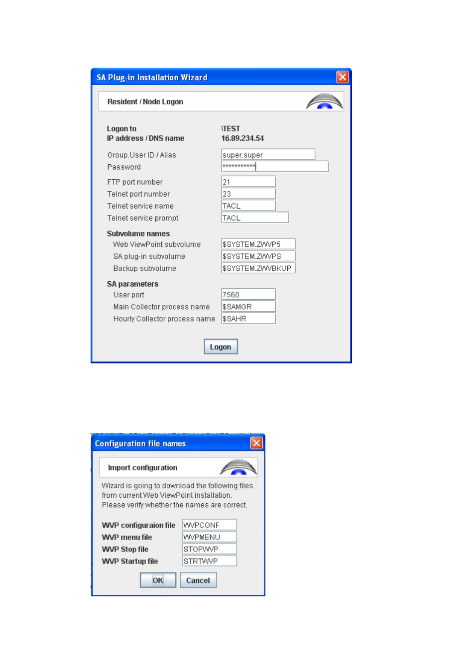 Figure 2-11 user logon information, Figure 2-12 web viewpoint files | HP Integrity NonStop H-Series User Manual | Page 23 / 114