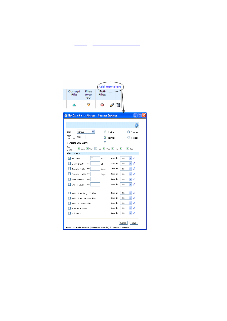 Figure 3-30 disk alert definition | HP Integrity NonStop H-Series User Manual | Page 48 / 114