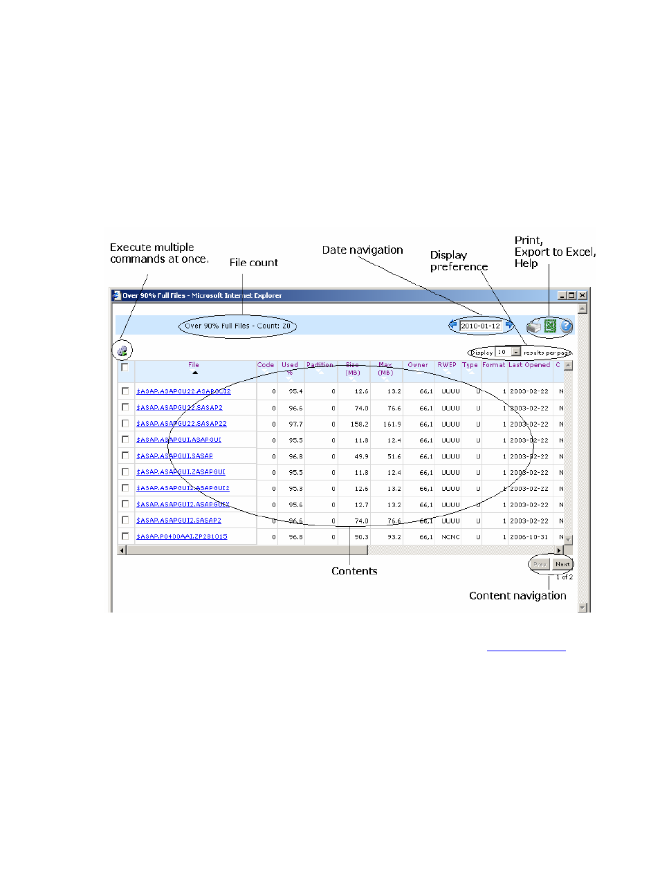 6 file list window, 6-1 overview, Figure 4-50 file list window | File, List window, Allowing users to drill down to the file leve | HP Integrity NonStop H-Series User Manual | Page 69 / 114