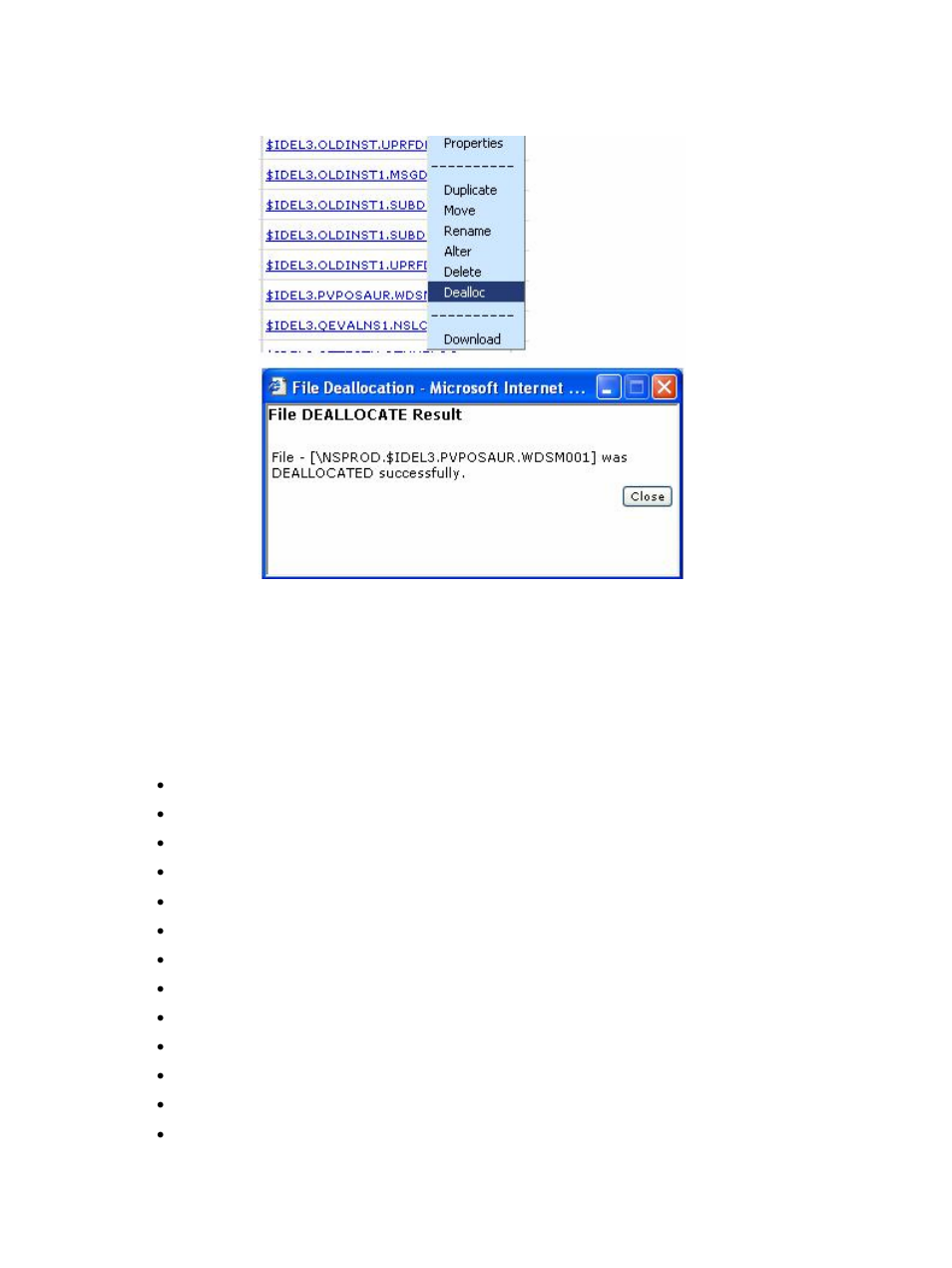 Figure 4-64 command - dealloc | HP Integrity NonStop H-Series User Manual | Page 79 / 114