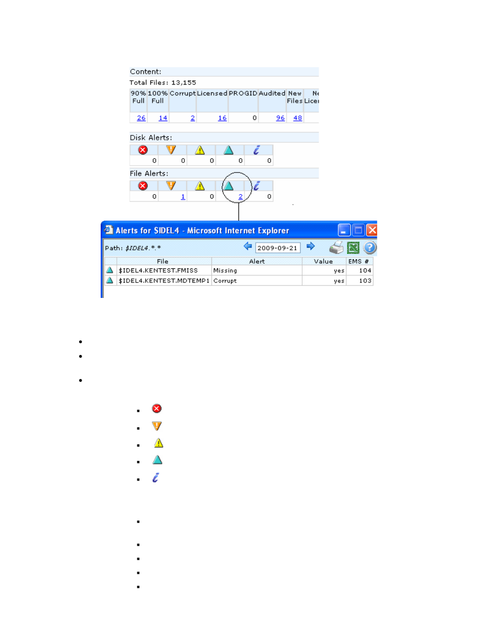 Figure 4-73 file alerts | HP Integrity NonStop H-Series User Manual | Page 98 / 114