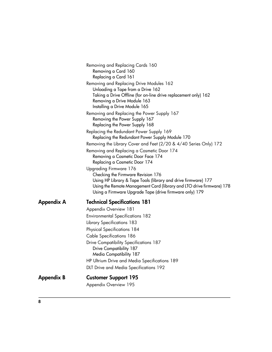 HP Surestore 10.100 Tape Library User Manual | Page 10 / 238