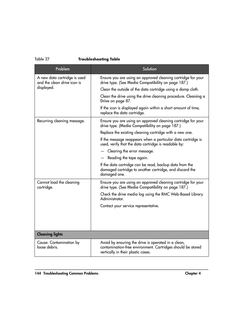 HP Surestore 10.100 Tape Library User Manual | Page 146 / 238
