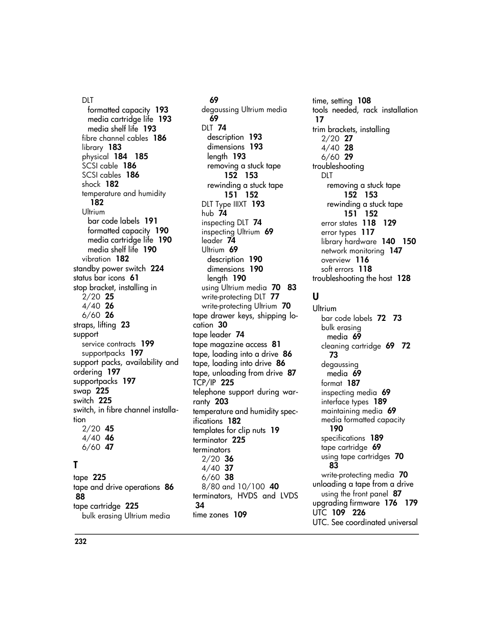 HP Surestore 10.100 Tape Library User Manual | Page 234 / 238