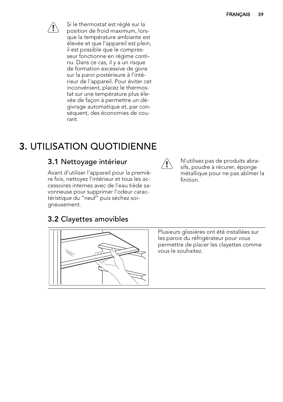 Utilisation quotidienne | AEG S74300DSM0 User Manual | Page 39 / 72