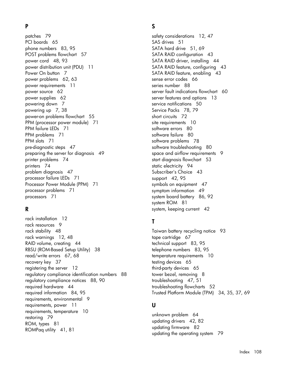 HP ProLiant ML110 G6 Server User Manual | Page 108 / 109