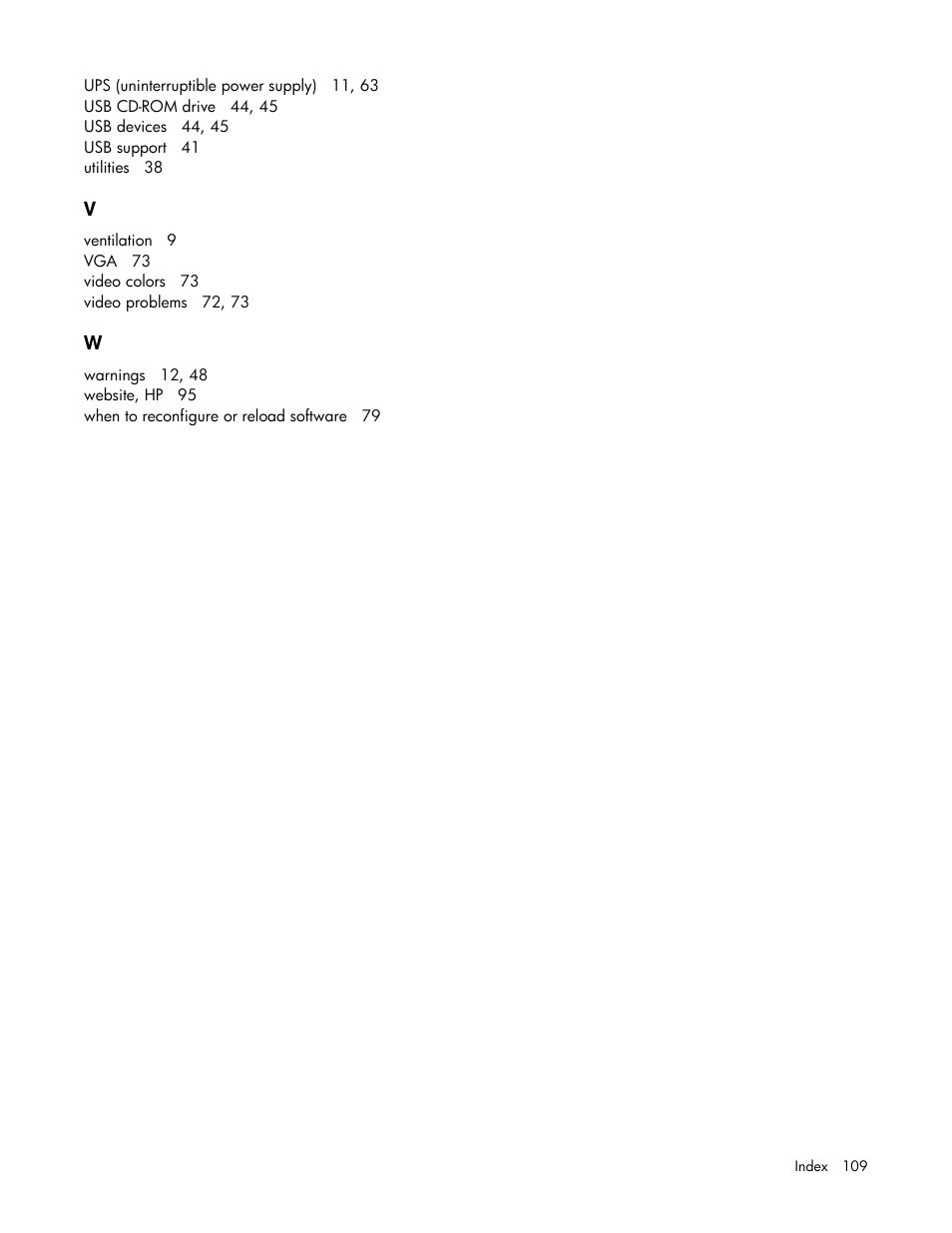 HP ProLiant ML110 G6 Server User Manual | Page 109 / 109
