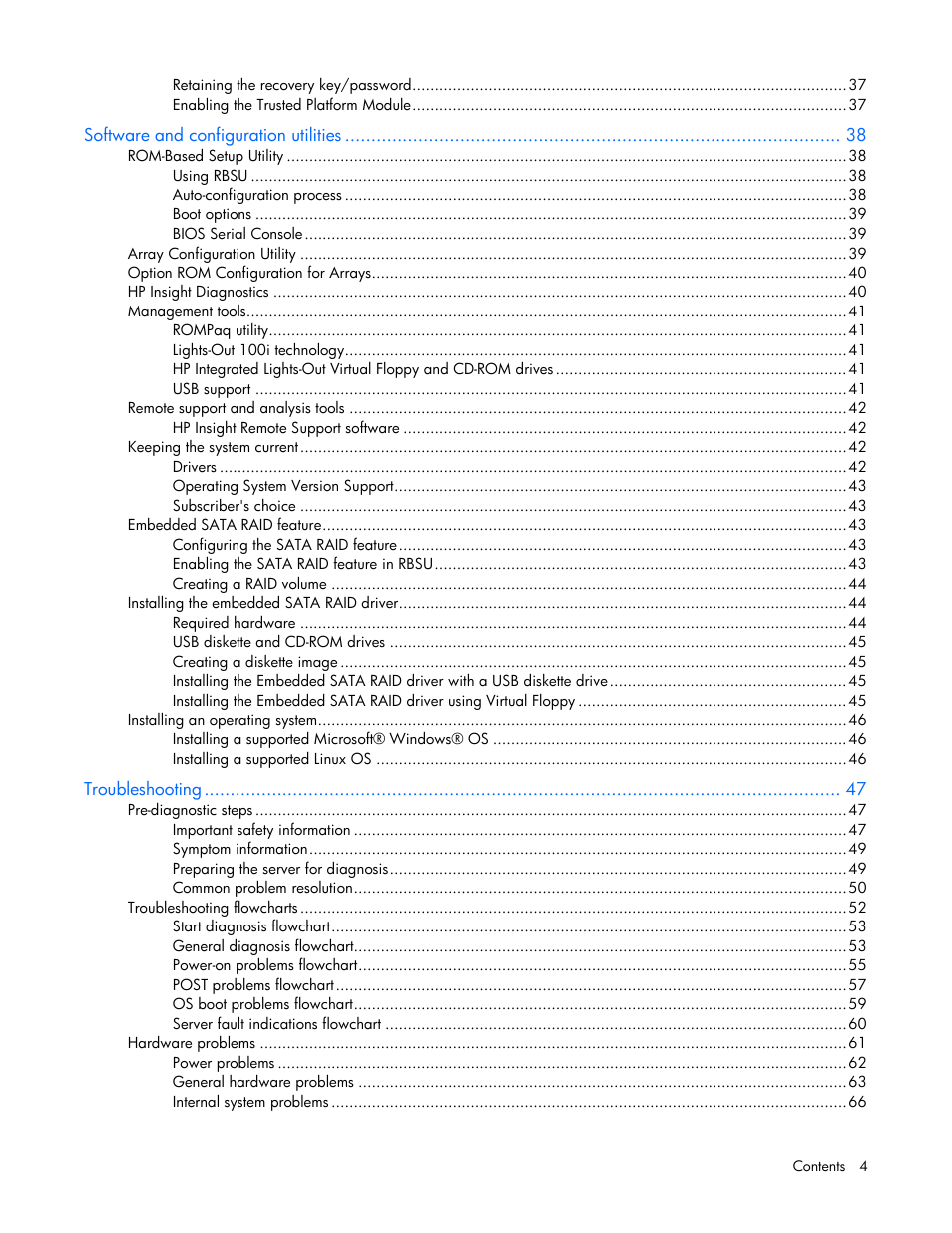 HP ProLiant ML110 G6 Server User Manual | Page 4 / 109