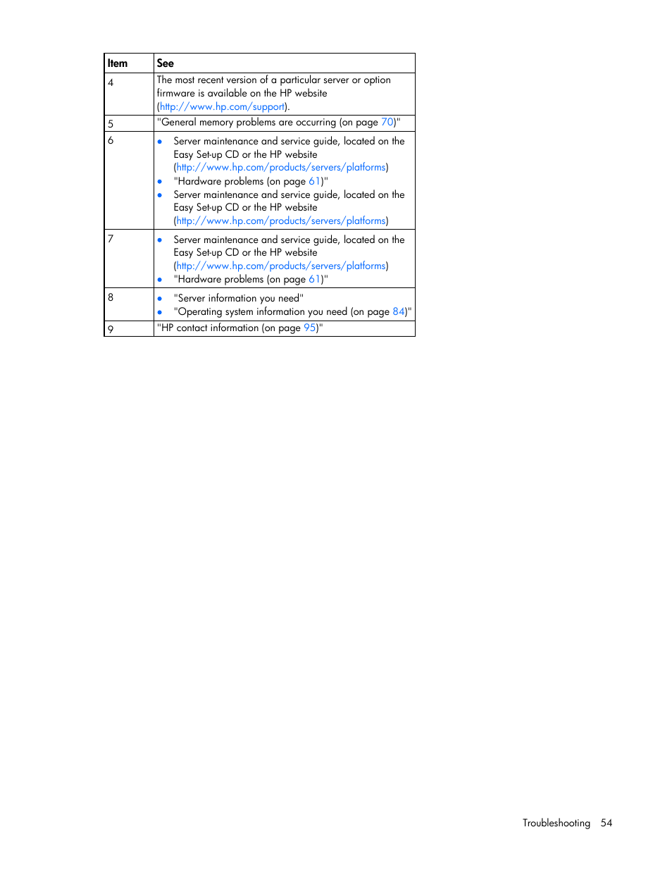 HP ProLiant ML110 G6 Server User Manual | Page 54 / 109