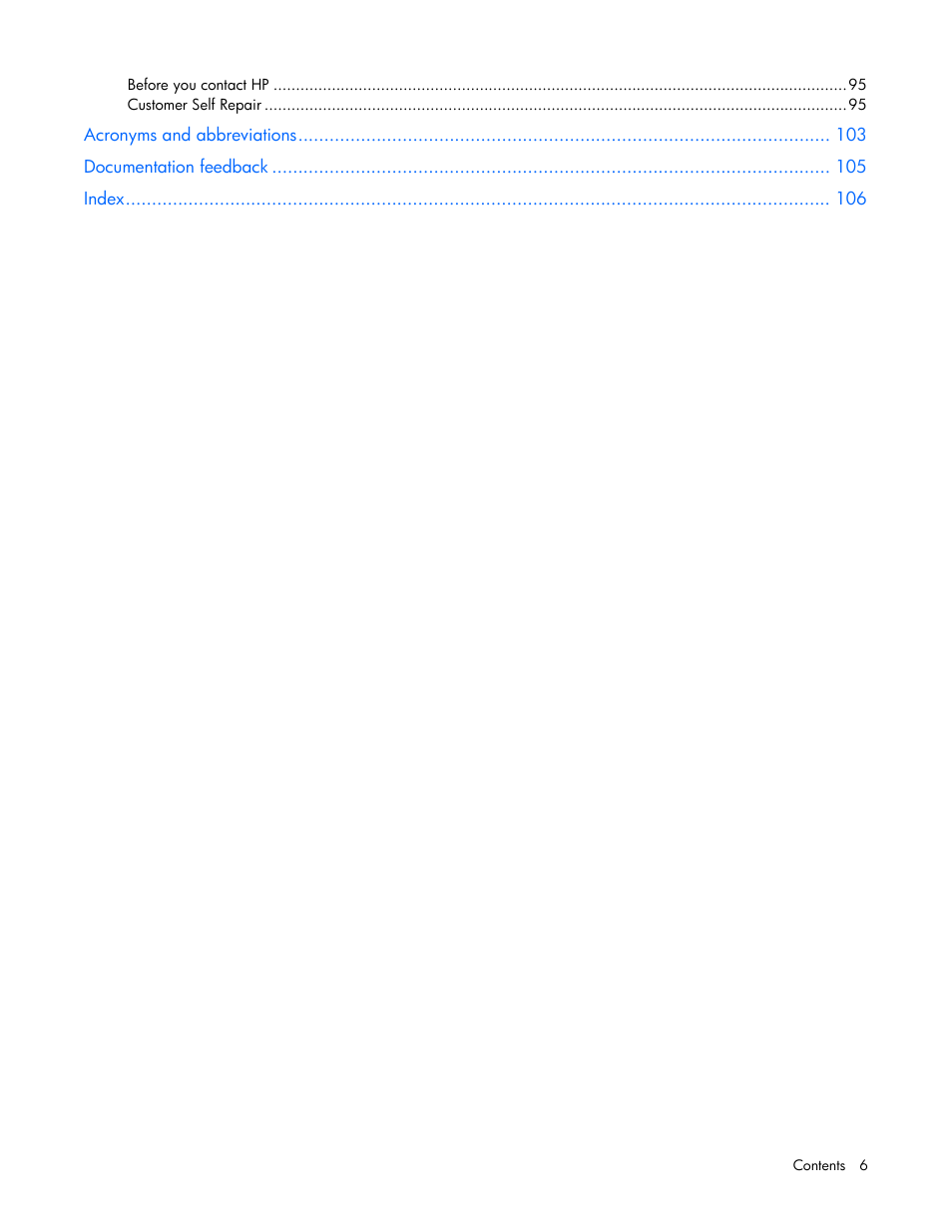 HP ProLiant ML110 G6 Server User Manual | Page 6 / 109