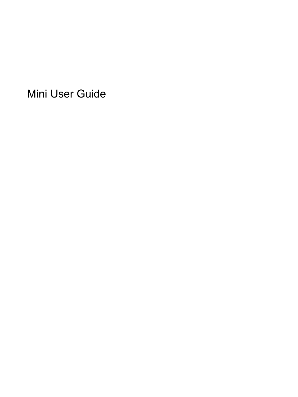 HP Mini 210-1020EH PC User Manual | 93 pages