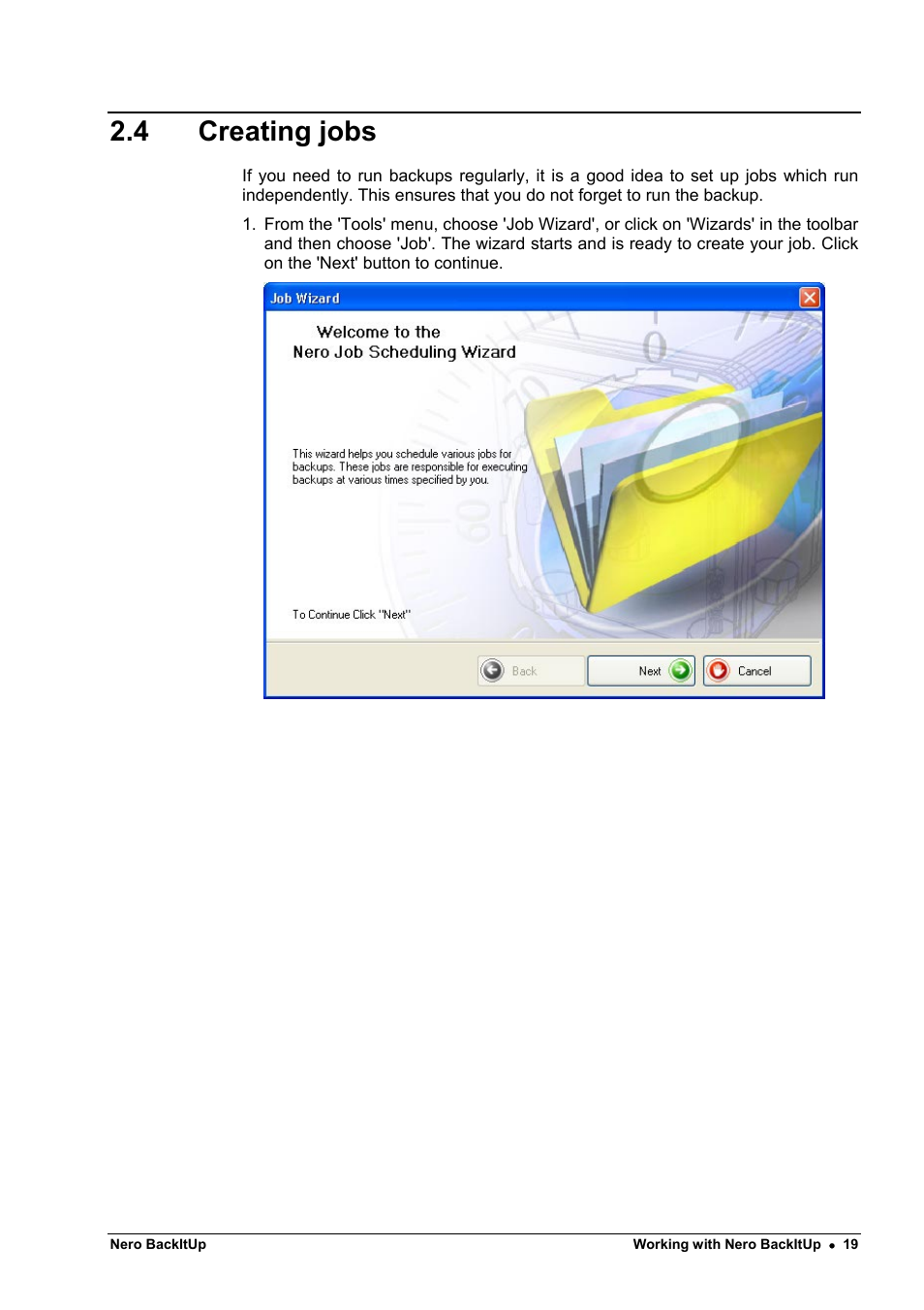 Creating jobs, 4 creating jobs | HP CD52 External CD-Writer Series User Manual | Page 19 / 26