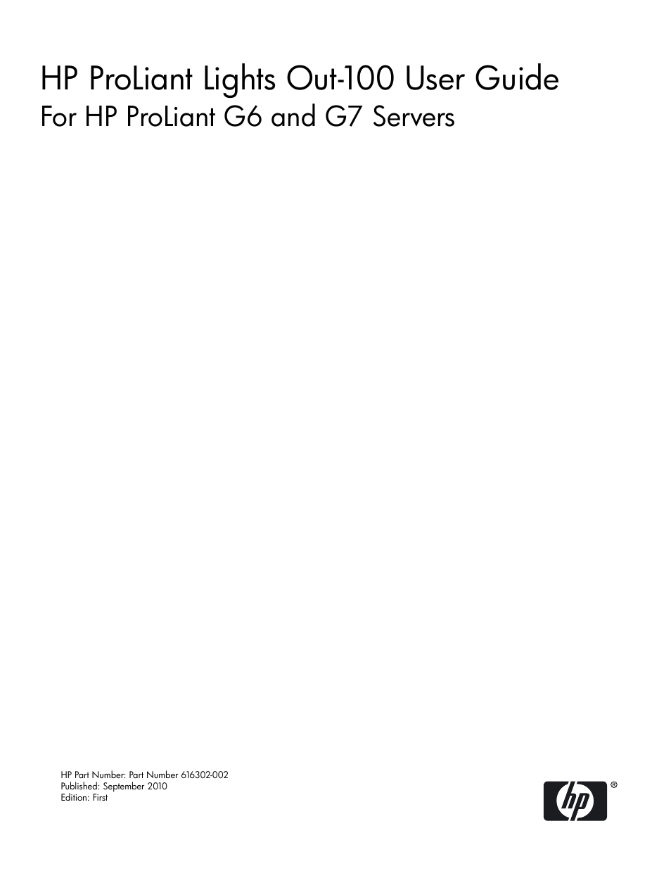 HP Lights-Out 100 Remote Management User Manual | 62 pages