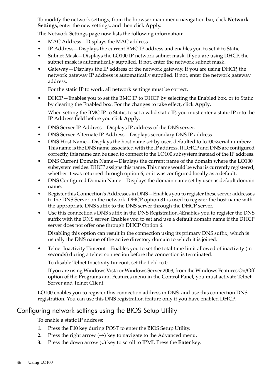HP Lights-Out 100 Remote Management User Manual | Page 46 / 62