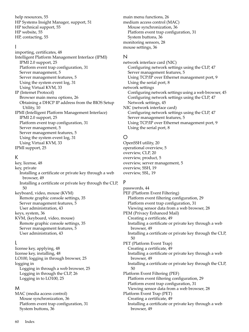HP Lights-Out 100 Remote Management User Manual | Page 60 / 62