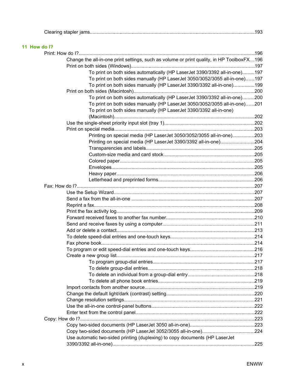 HP LaserJet 3055 User Manual | Page 12 / 430