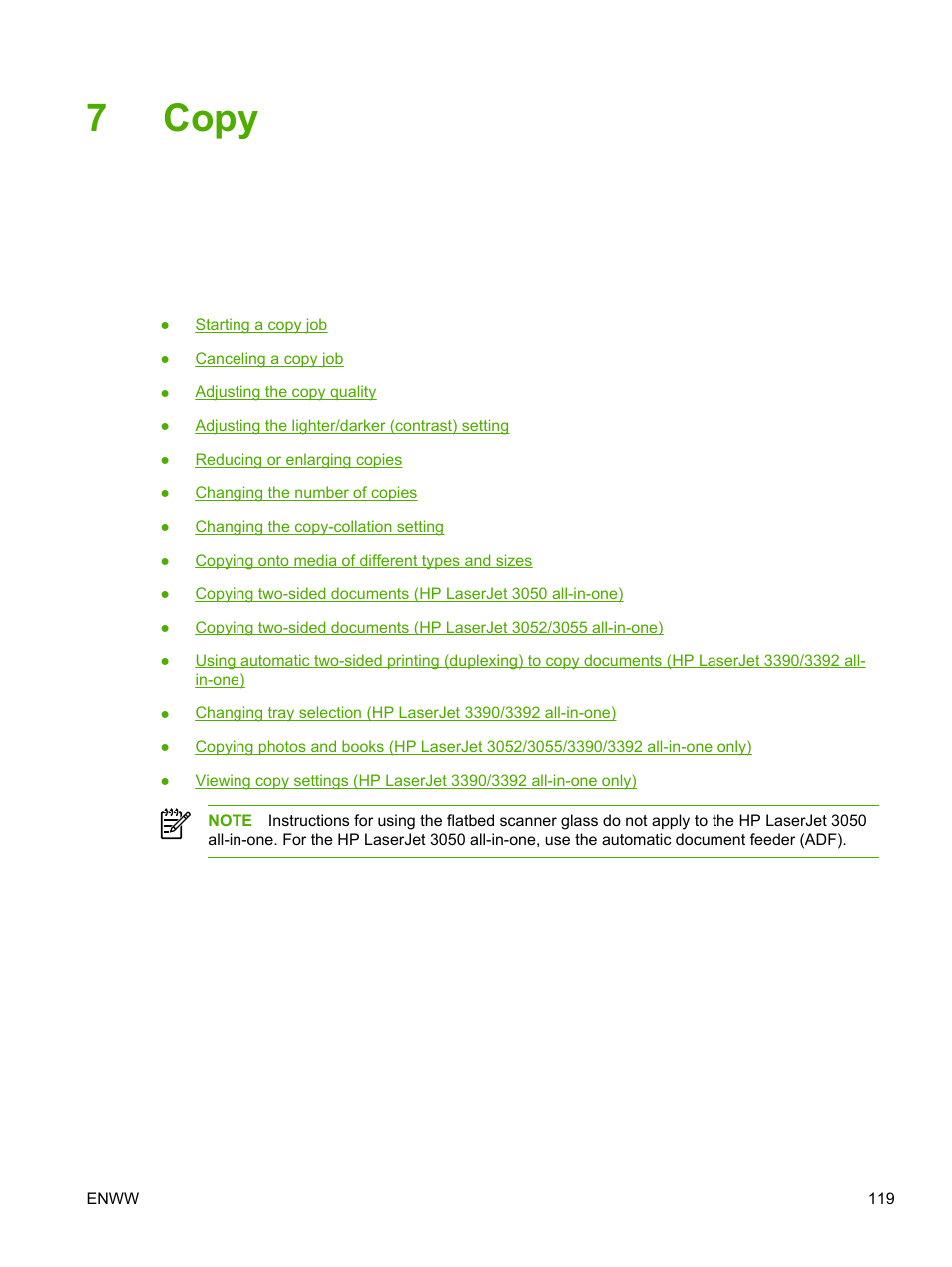 Copy, 7 copy, For more information, see | 7copy | HP LaserJet 3055 User Manual | Page 137 / 430