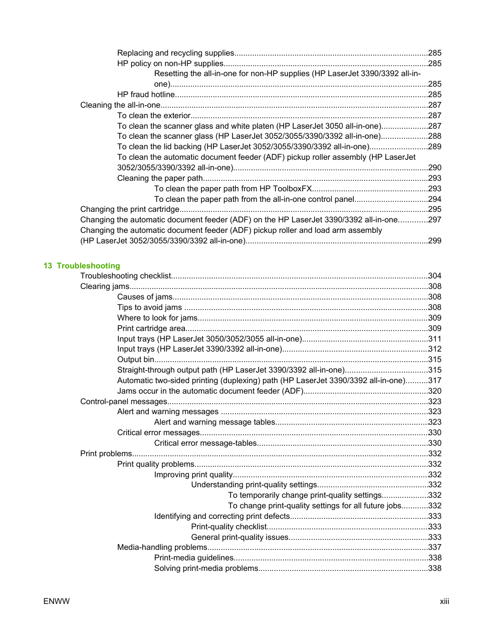 HP LaserJet 3055 User Manual | Page 15 / 430