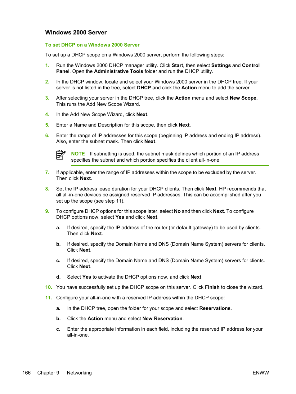 Windows 2000 server | HP LaserJet 3055 User Manual | Page 184 / 430