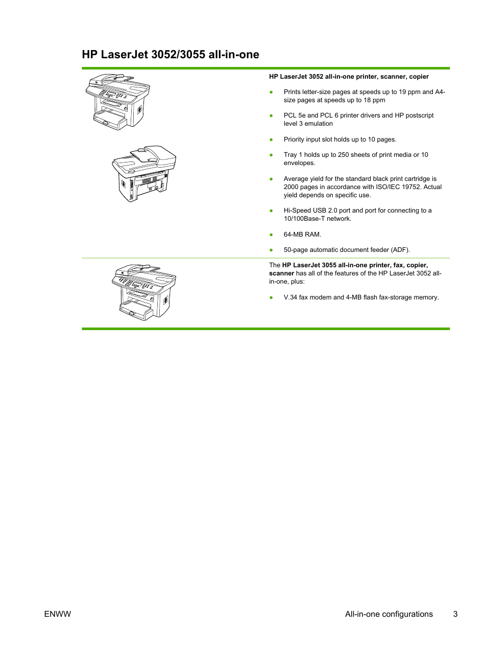 Hp laserjet 3052/3055 all-in-one | HP LaserJet 3055 User Manual | Page 21 / 430