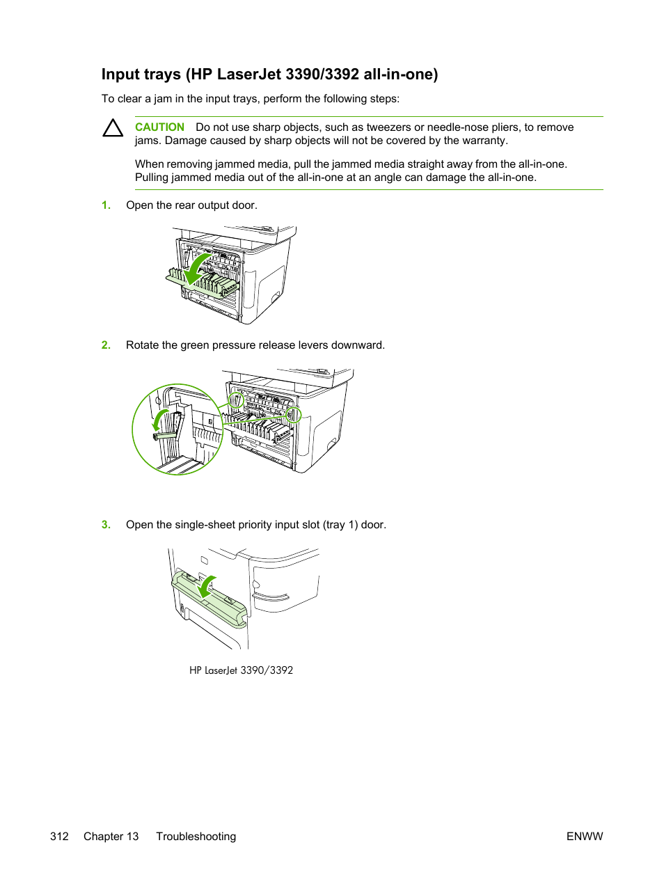 Input trays (hp laserjet 3390/3392 all-in-one) | HP LaserJet 3055 User Manual | Page 330 / 430