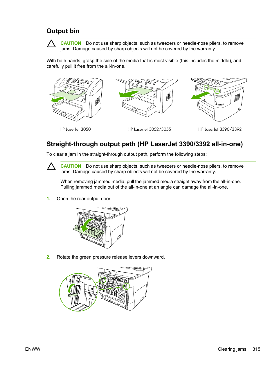 Output bin | HP LaserJet 3055 User Manual | Page 333 / 430