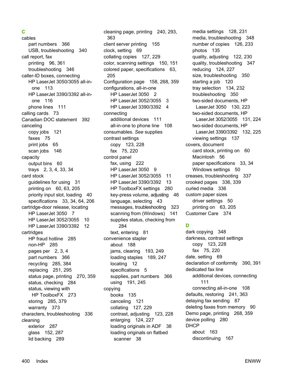 HP LaserJet 3055 User Manual | Page 418 / 430