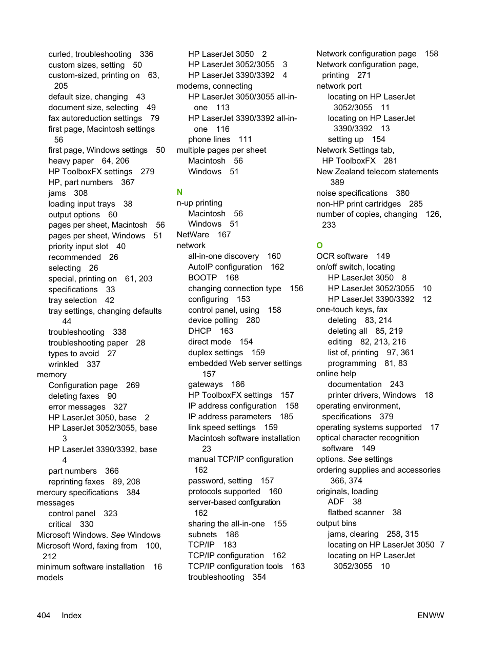 HP LaserJet 3055 User Manual | Page 422 / 430