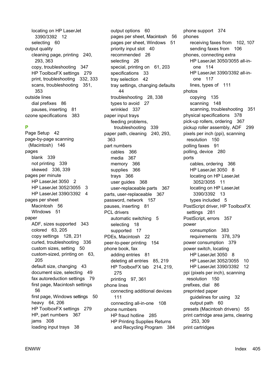 HP LaserJet 3055 User Manual | Page 423 / 430