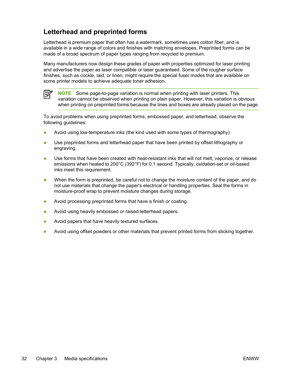 Letterhead and preprinted forms | HP LaserJet 3055 User Manual | Page 50 / 430