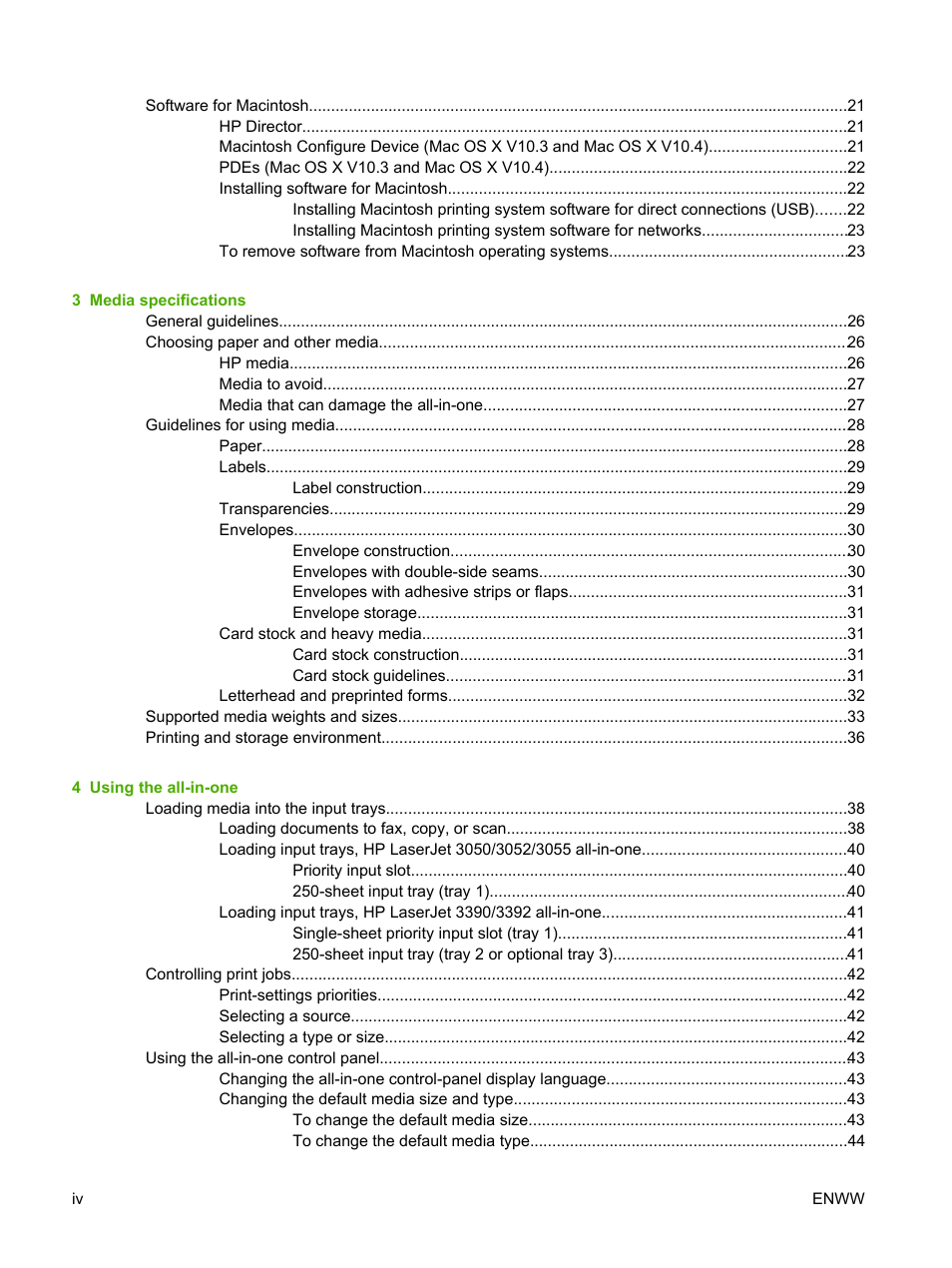 HP LaserJet 3055 User Manual | Page 6 / 430