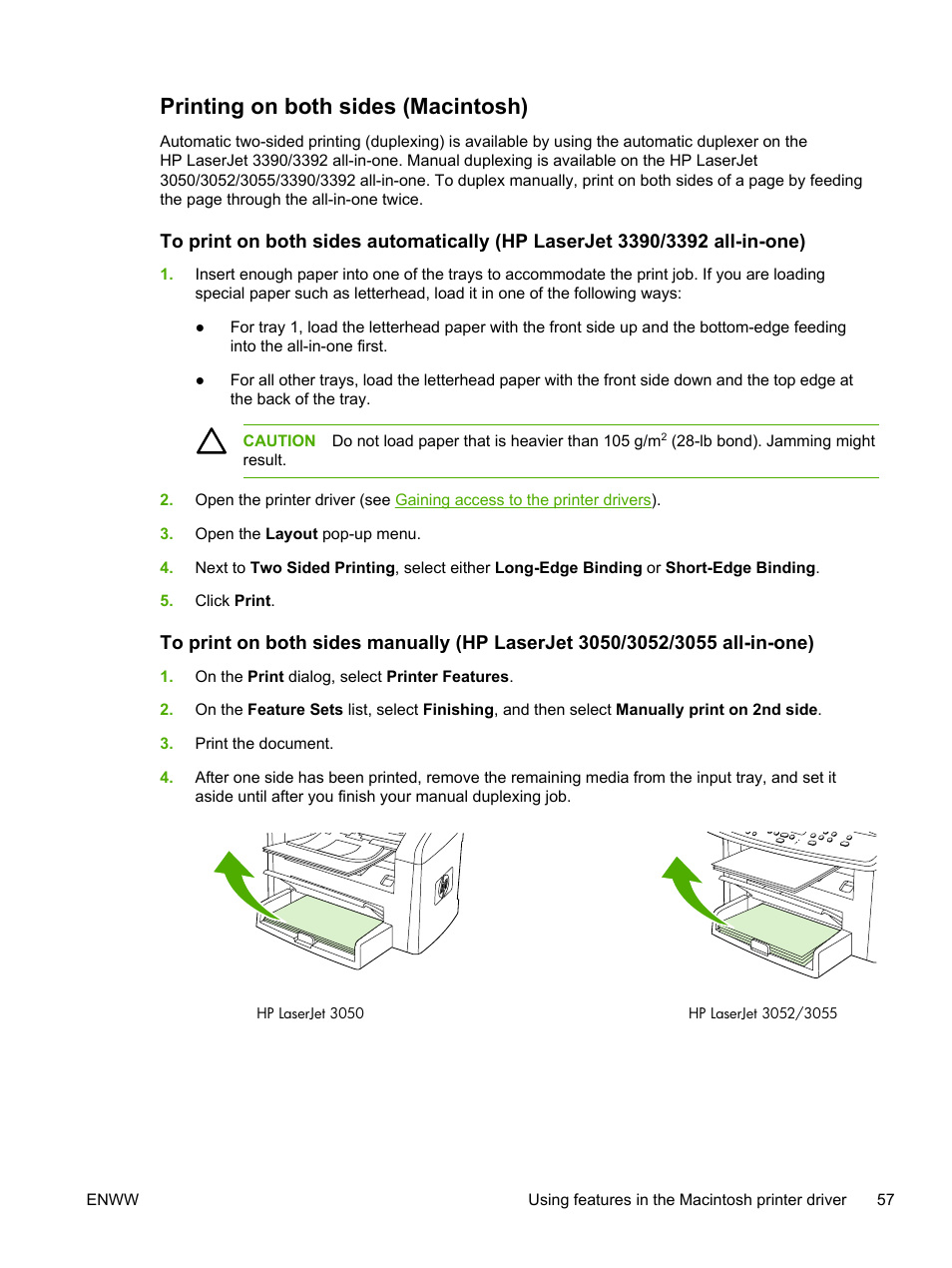 Printing on both sides (macintosh) | HP LaserJet 3055 User Manual | Page 75 / 430