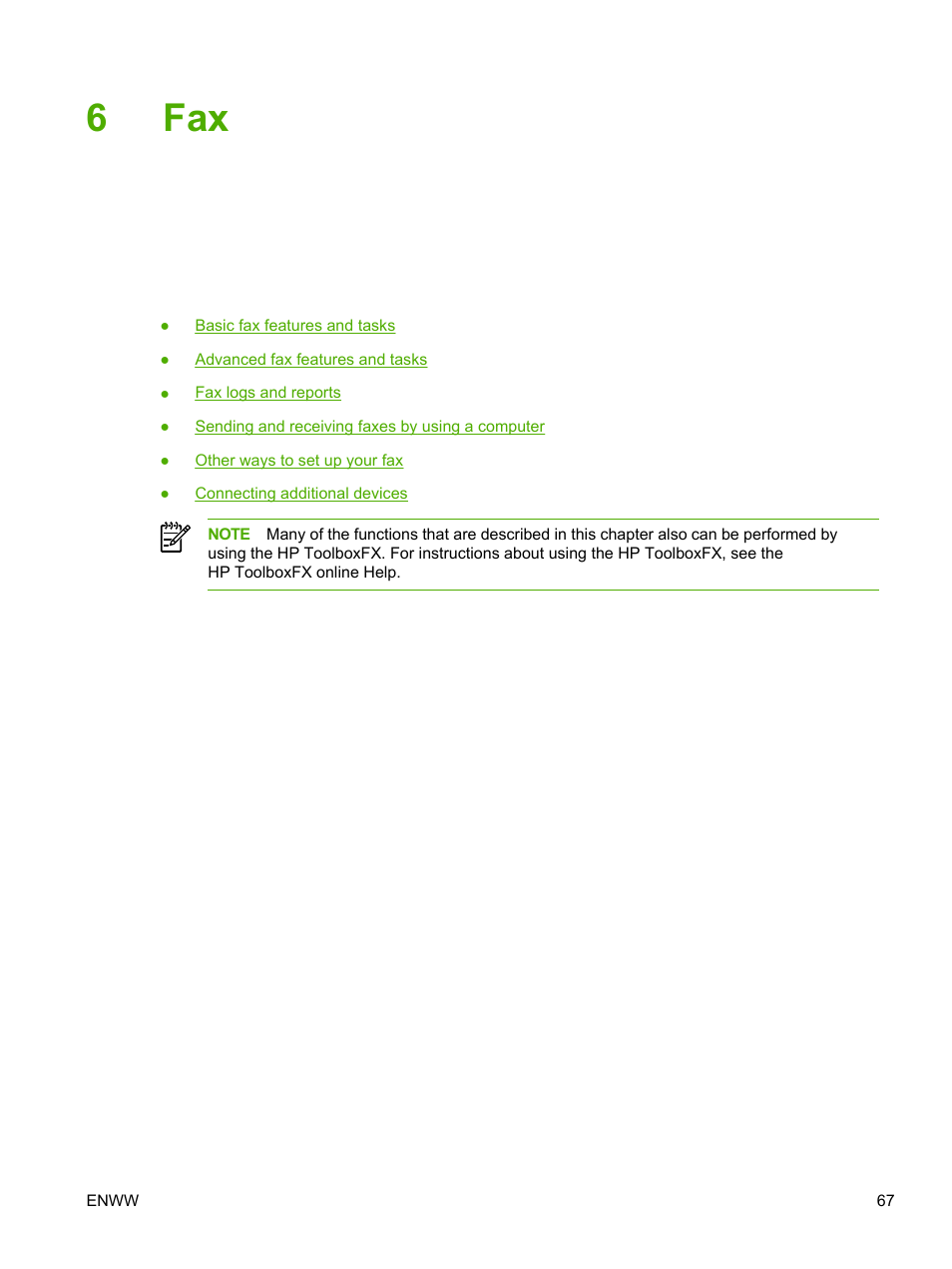 6 fax, For more information, see, Fax controls, see | 6fax | HP LaserJet 3055 User Manual | Page 85 / 430