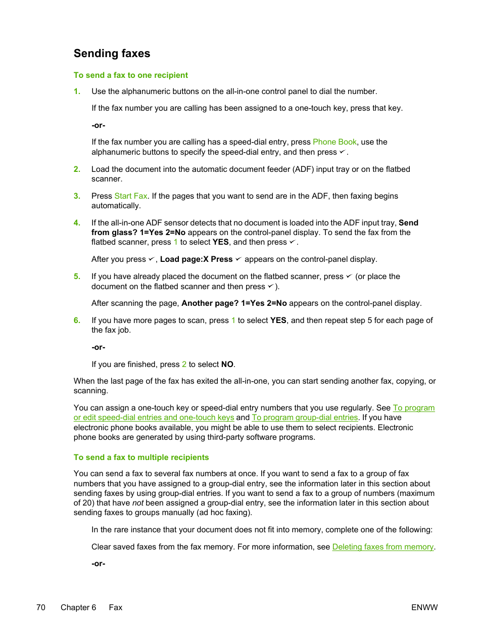 Sending faxes | HP LaserJet 3055 User Manual | Page 88 / 430