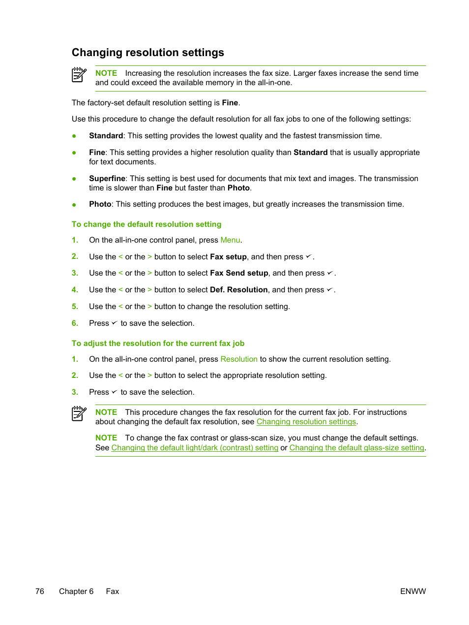 Changing resolution settings | HP LaserJet 3055 User Manual | Page 94 / 430