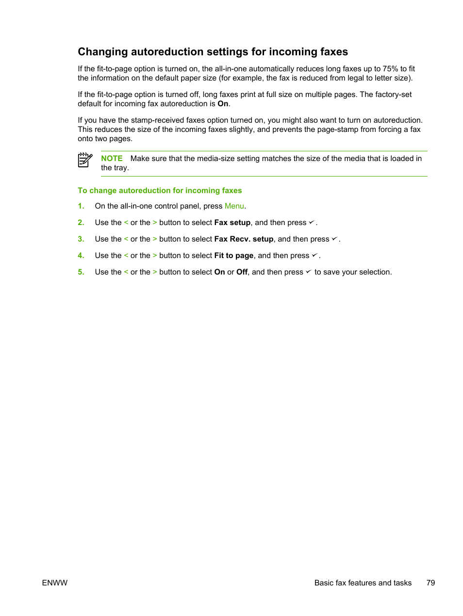 Changing autoreduction settings for incoming faxes | HP LaserJet 3055 User Manual | Page 97 / 430