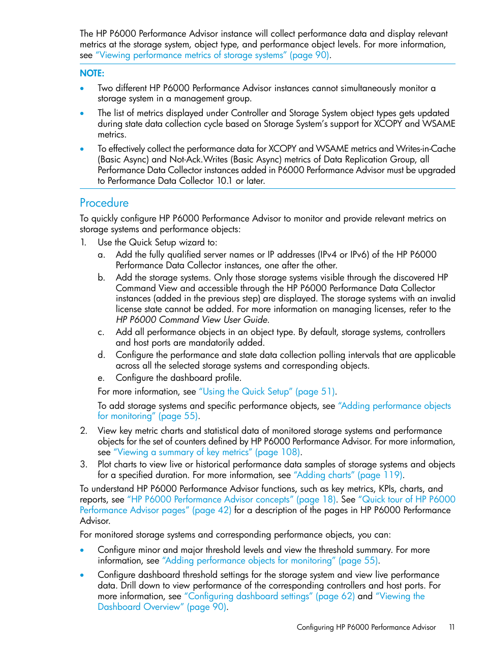 Procedure | HP P6000 Performance Advisor Software User Manual | Page 11 / 186