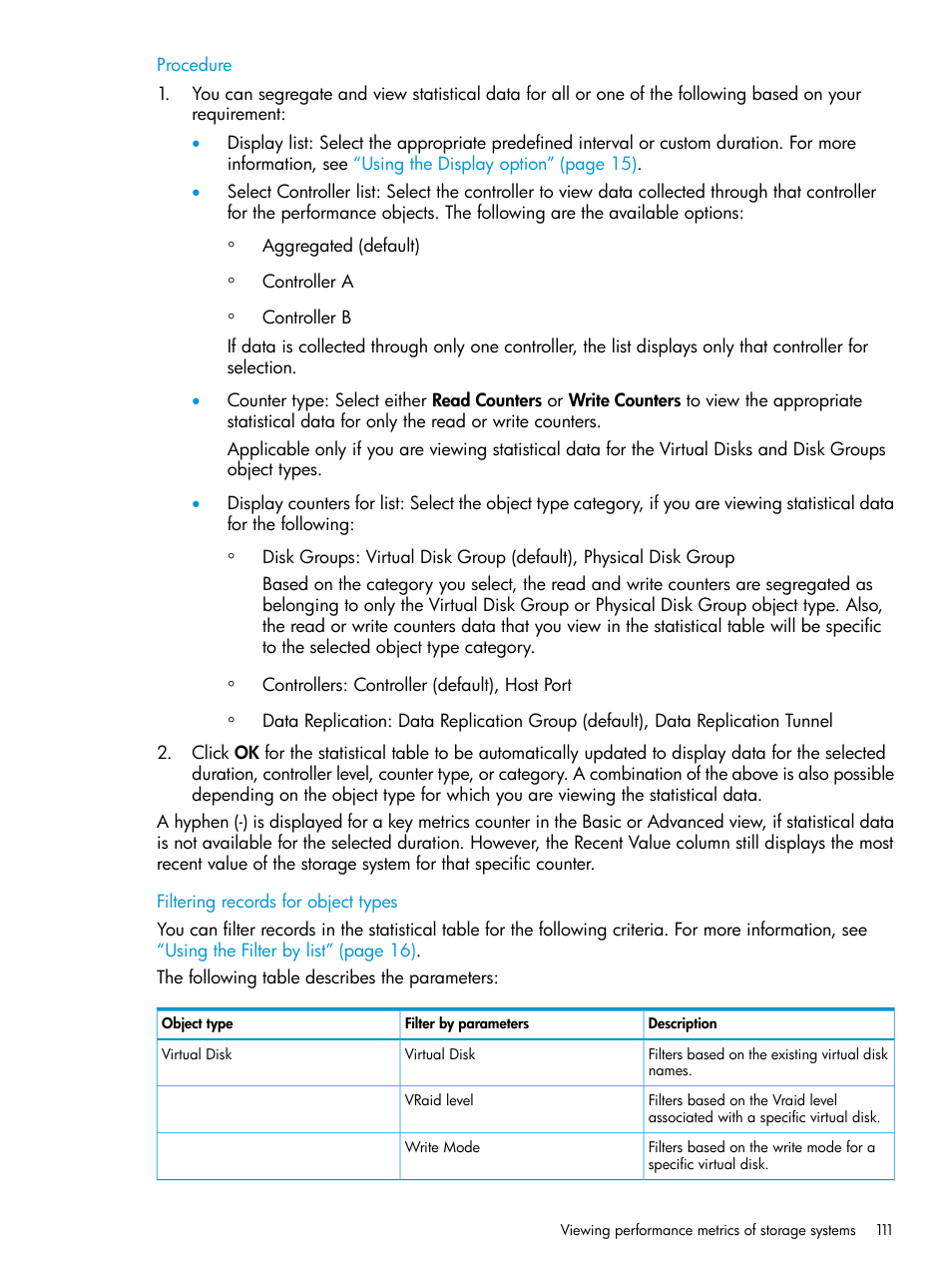 HP P6000 Performance Advisor Software User Manual | Page 111 / 186