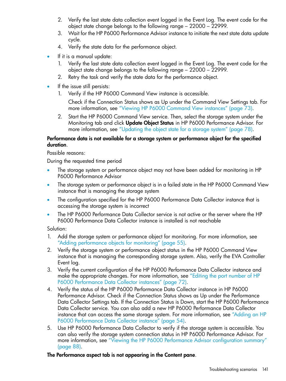 HP P6000 Performance Advisor Software User Manual | Page 141 / 186