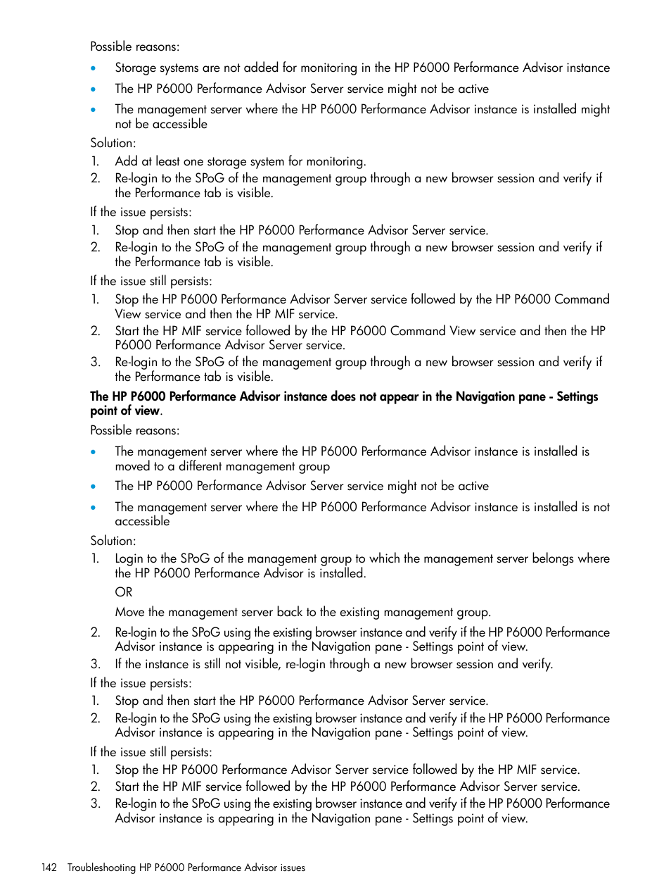 HP P6000 Performance Advisor Software User Manual | Page 142 / 186