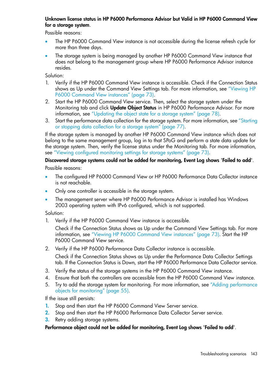 HP P6000 Performance Advisor Software User Manual | Page 143 / 186