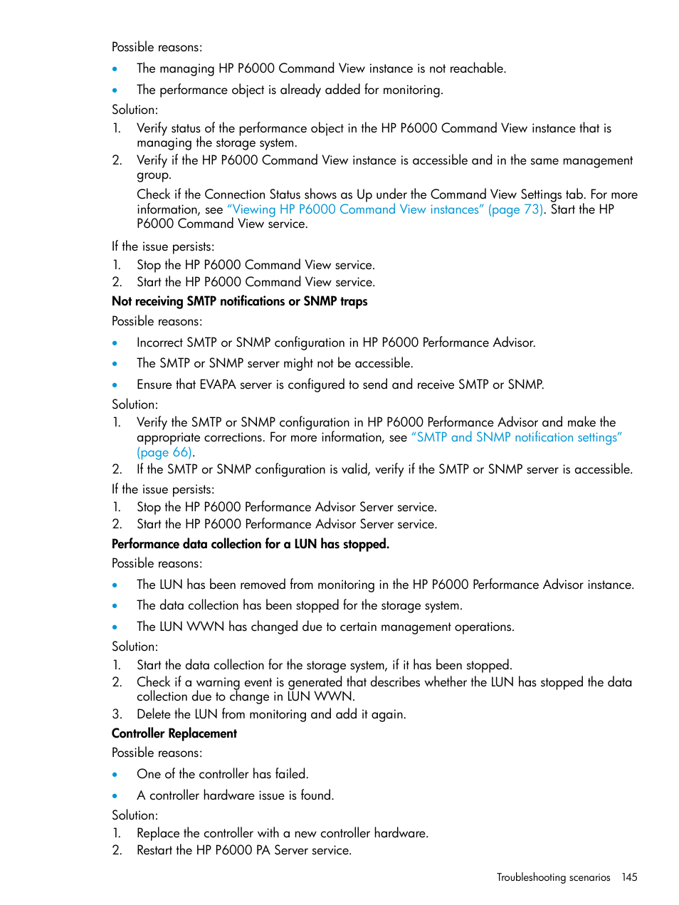 HP P6000 Performance Advisor Software User Manual | Page 145 / 186